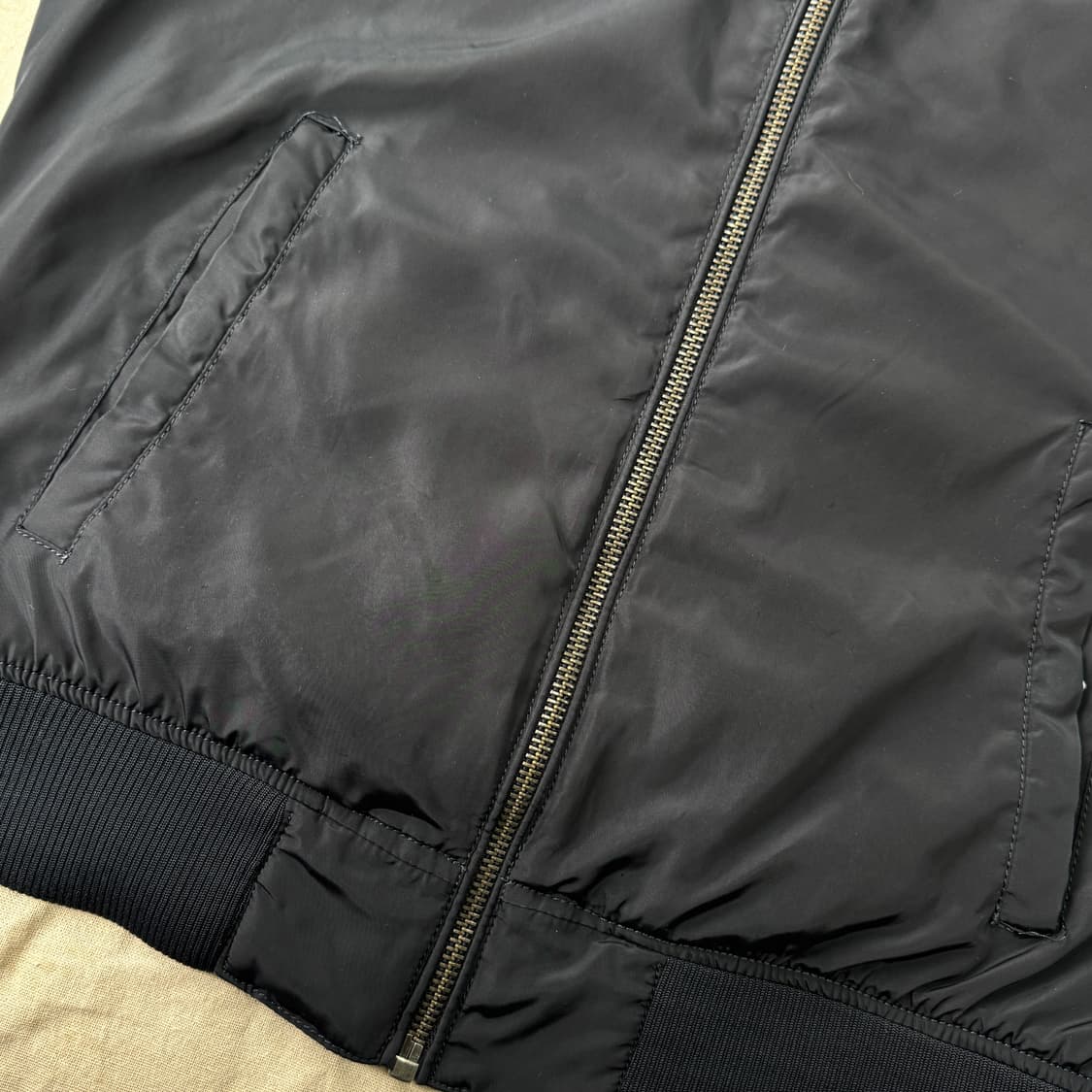 자라 나일론 네이비 봄버 L 상품이미지8