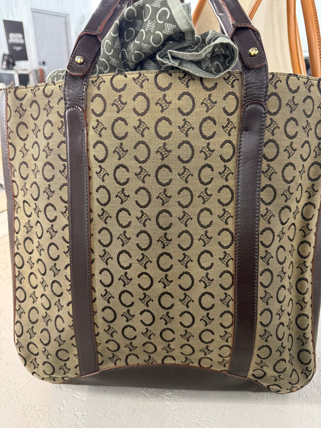 올드셀린느 정품 트리오페 토트백 브라운 상품이미지10