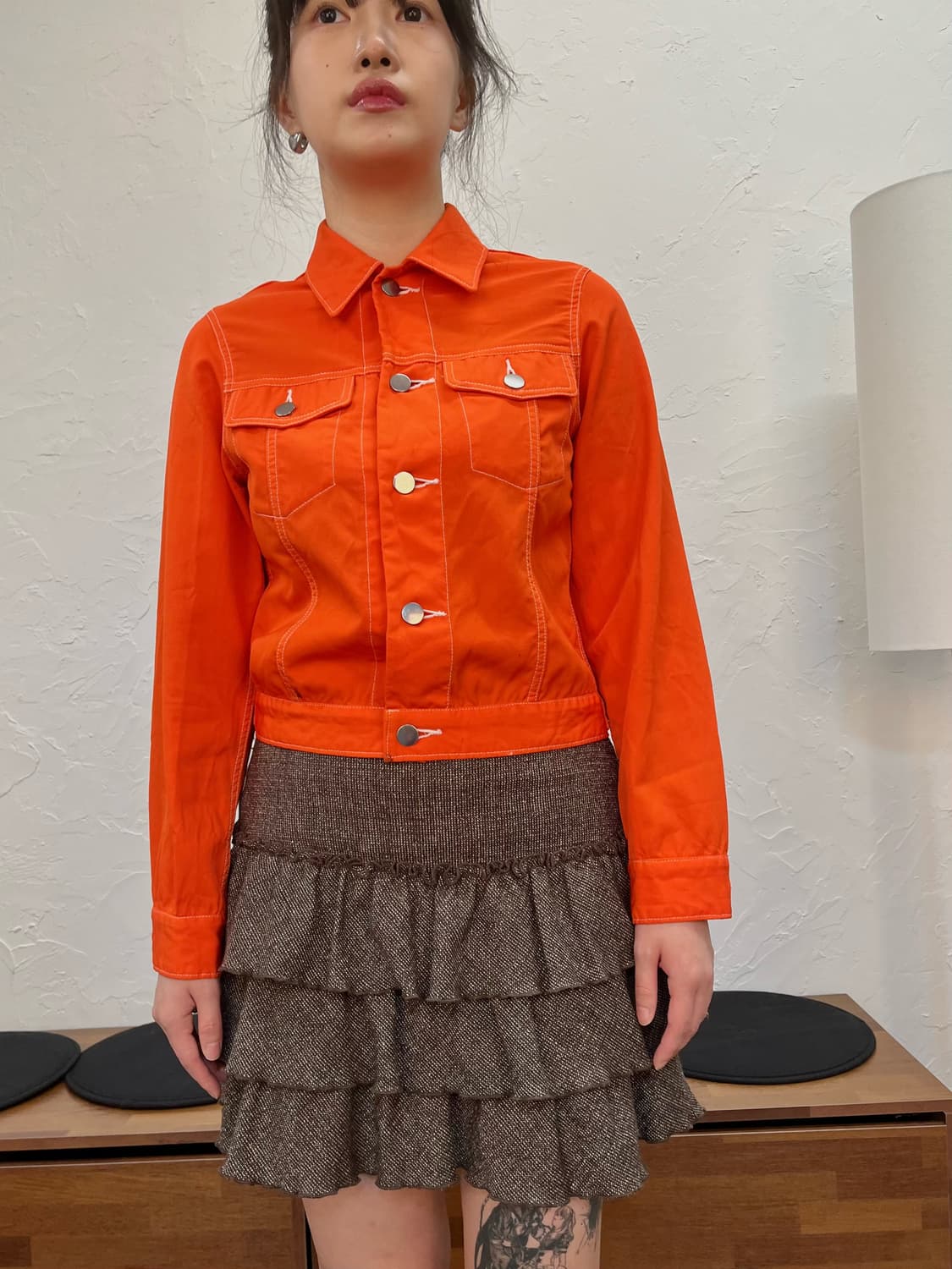 꼼데가르송 AD2000 오렌지 셔츠 자켓 상품이미지1