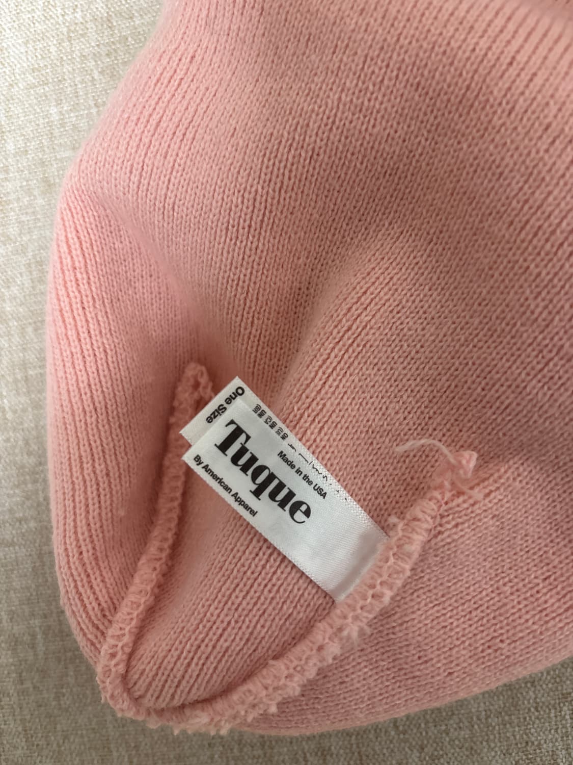 American Apparel 아메리칸어페럴 핑크색 비니 상품이미지2