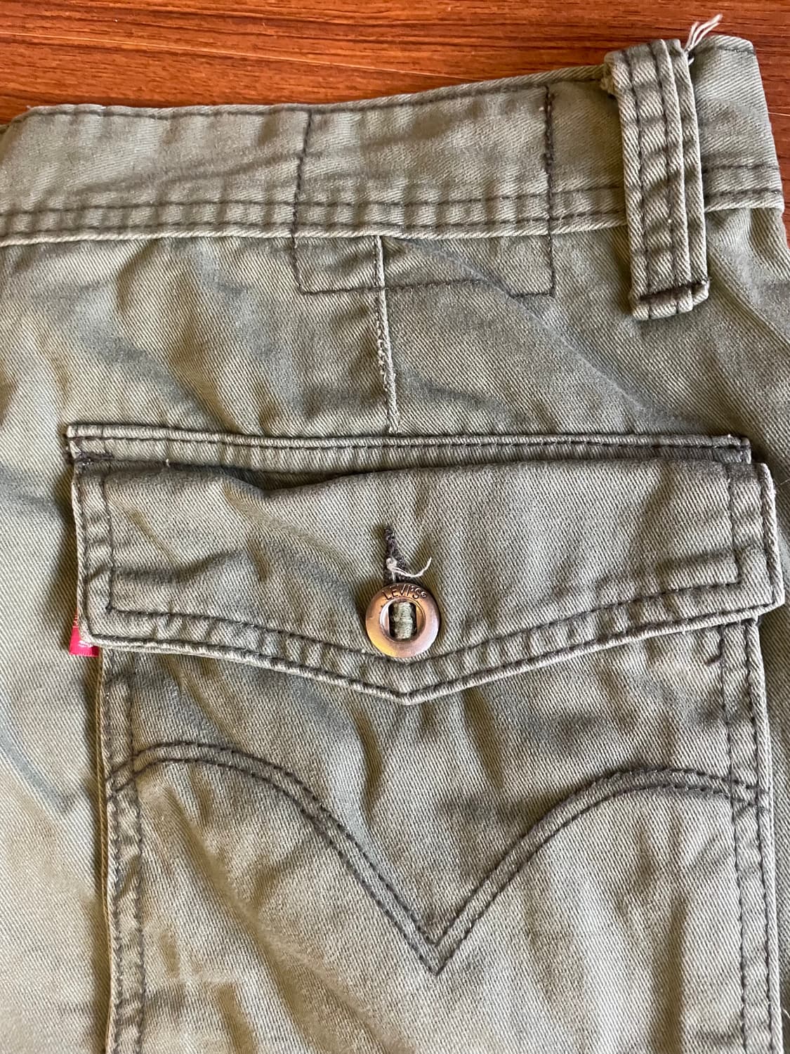 [34X32] 00s 리바이스 카고 바지 올리브 그린 상품이미지4