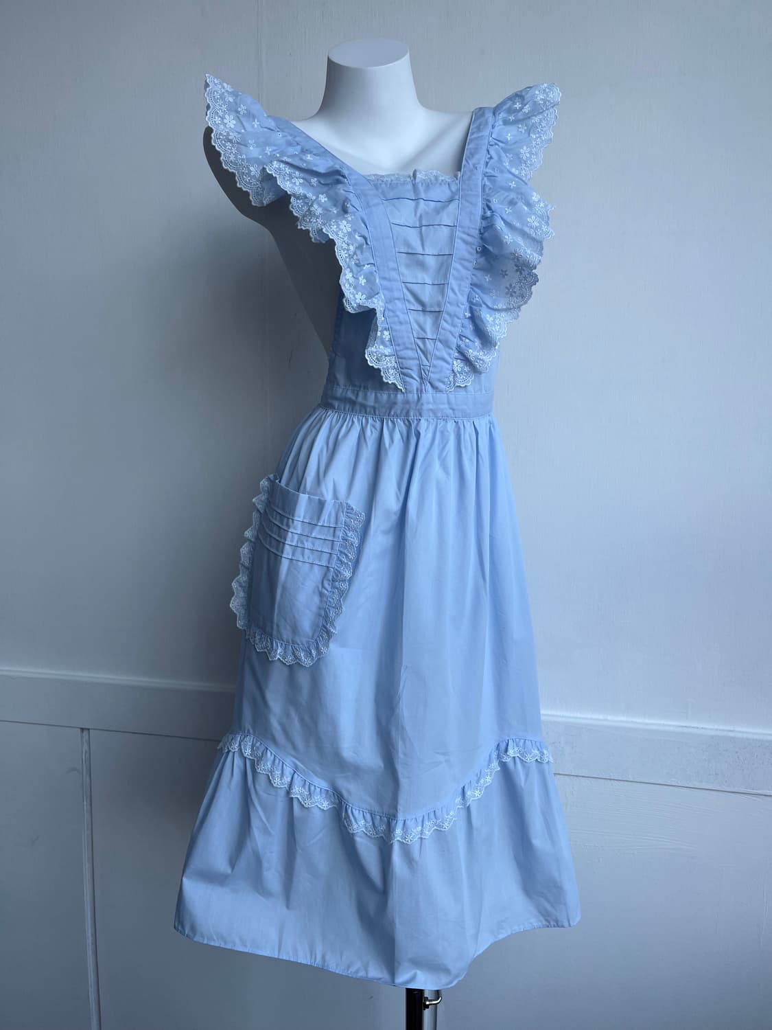 센슈카이 스카이 프릴 포켓 앞치마 상품이미지1