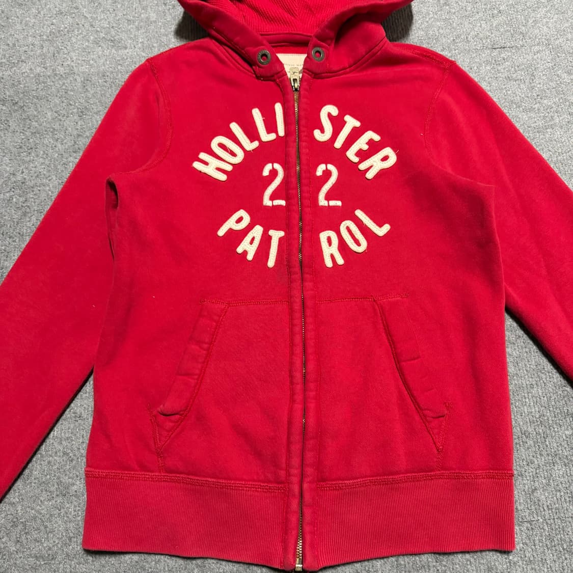 홀리스터 레드 후드집업 s 상품이미지2