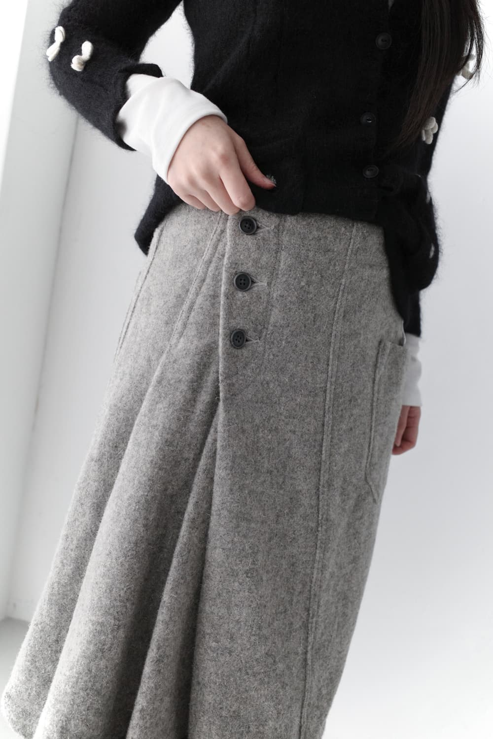 button wrap skirt 상품이미지8