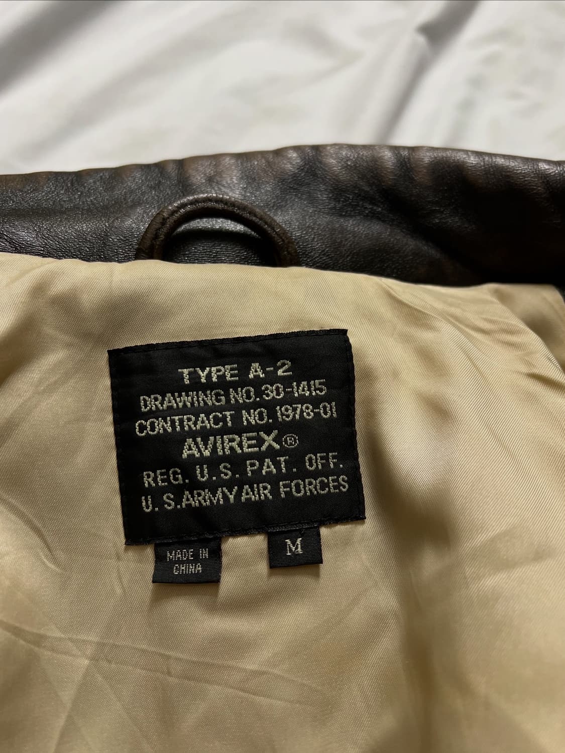 아비렉스 A-2 가죽자켓 상품이미지6