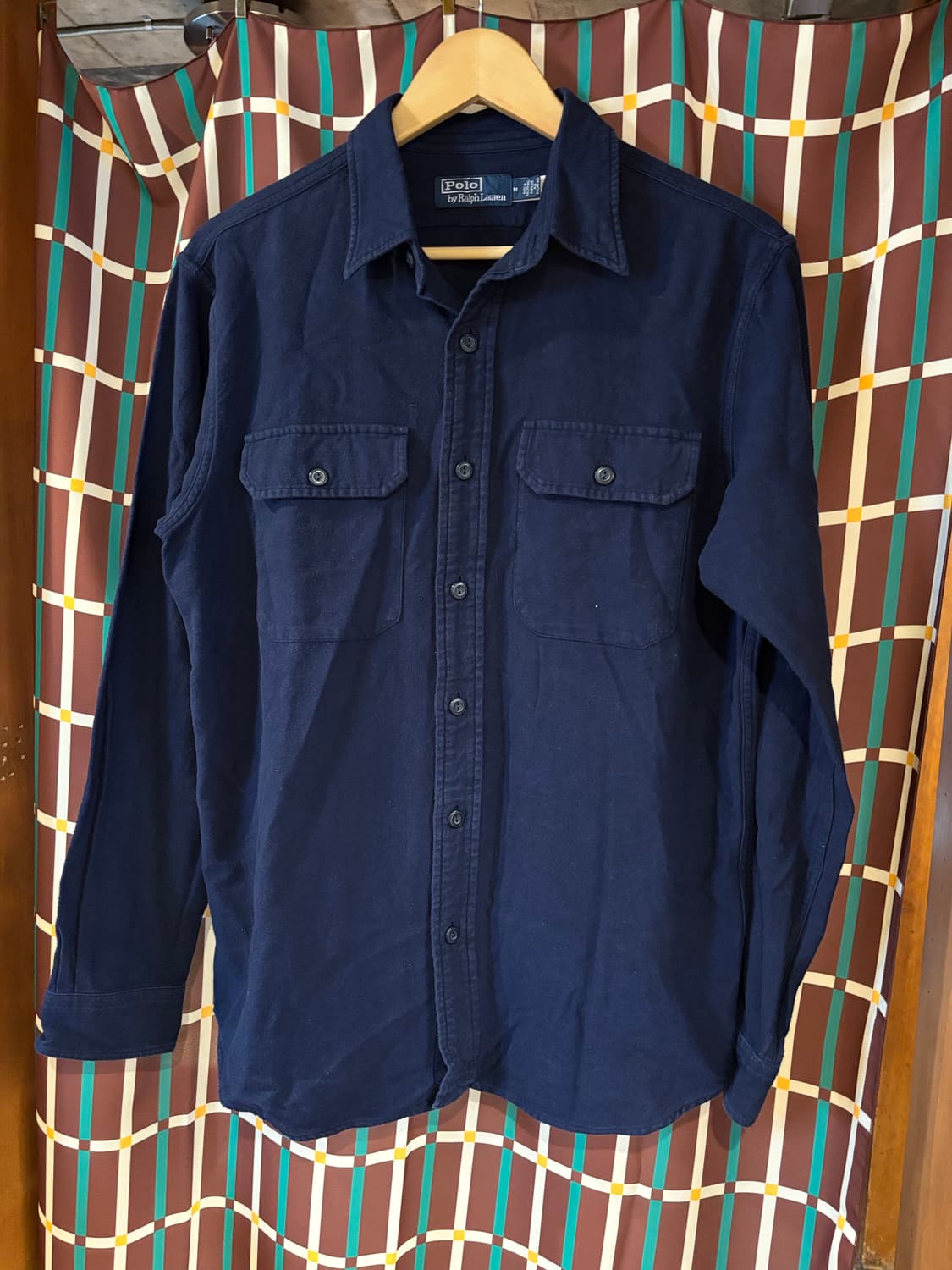 폴로 랄프로렌 샤모아 워크셔츠 네이비 상품이미지3