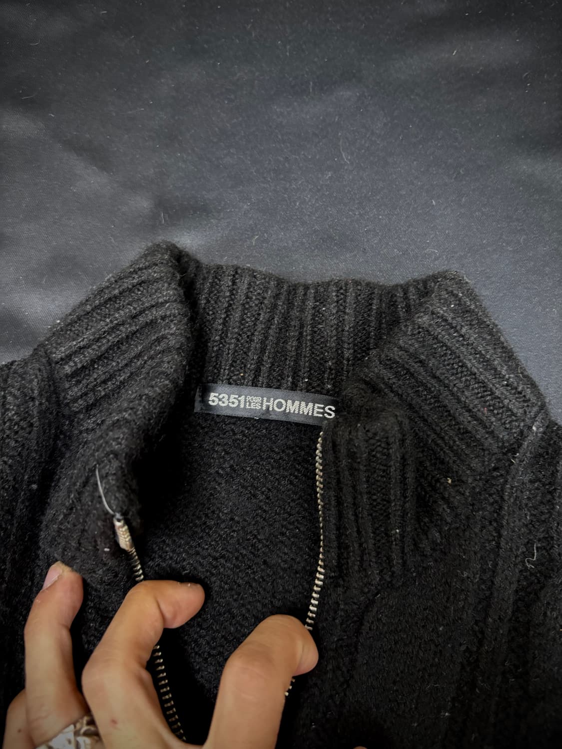 [5351 Pour Les Hommes] 2-way Black Knit  상품이미지6