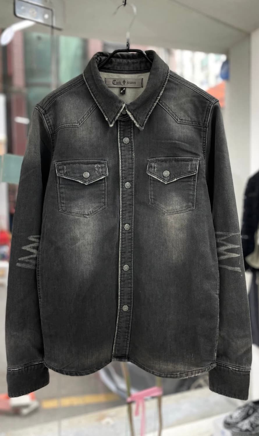cook jeans 코튼스웻 워시드 웨스턴 셔츠 상품이미지1