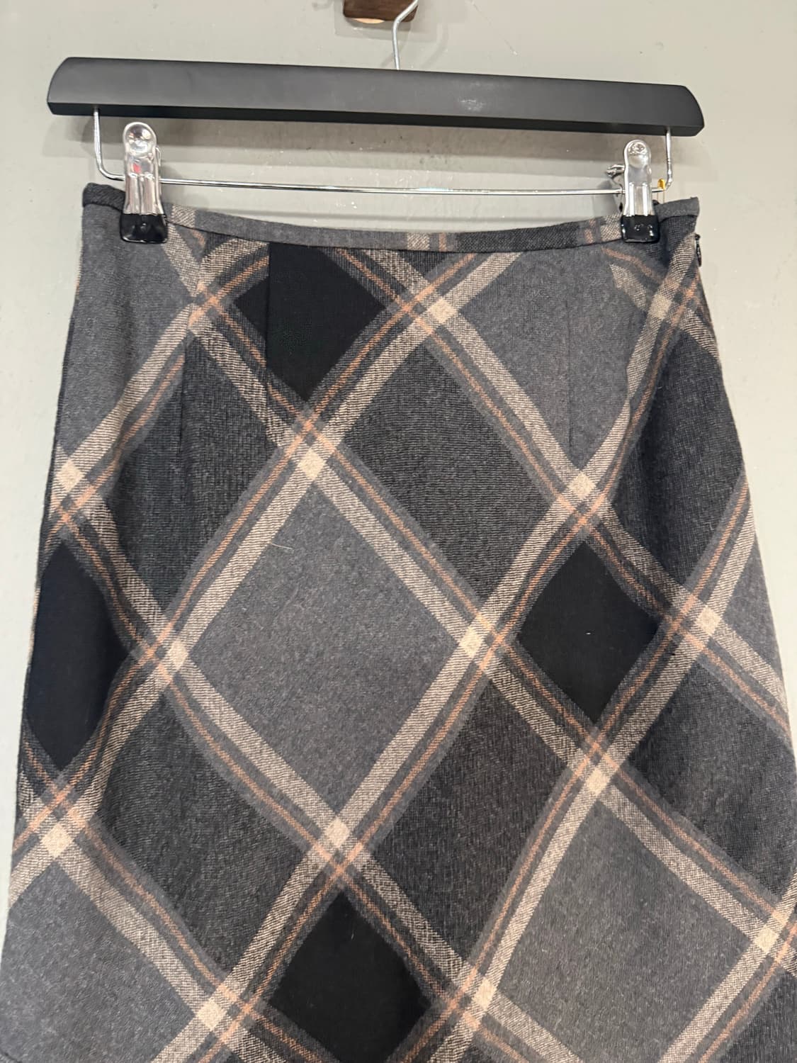 check pattern frill detail skirt 상품이미지6