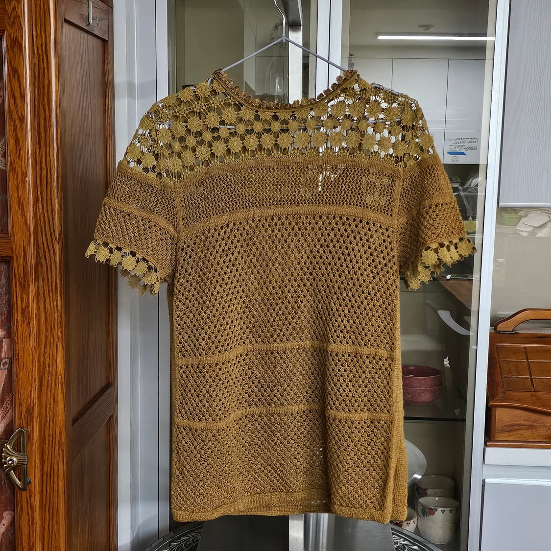 55~66[O'2nd] 오즈세컨 올리브 레이스 니트 탑 & 나시 세트 상품이미지1