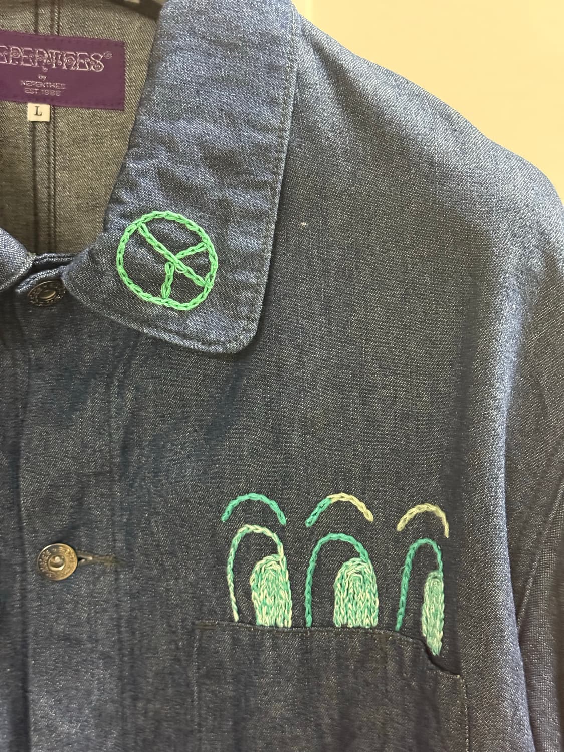 네펜데스 x 오타카라 NYC 데님 커버올 워크자켓 상품이미지4