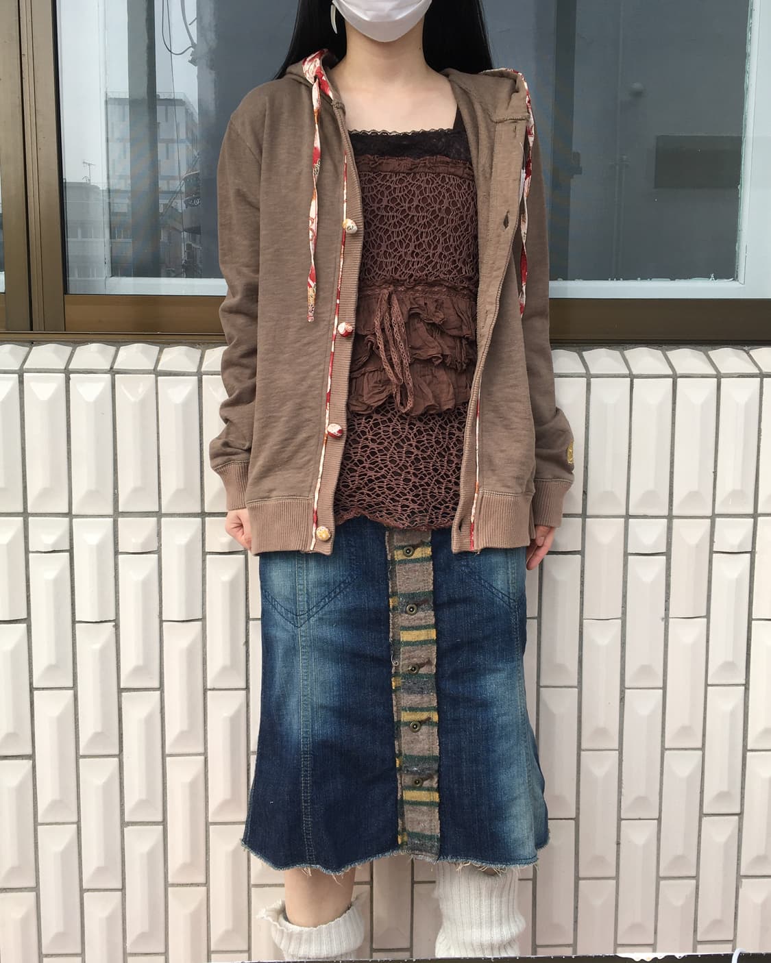 Oriental line detail hood cardigan 상품이미지6