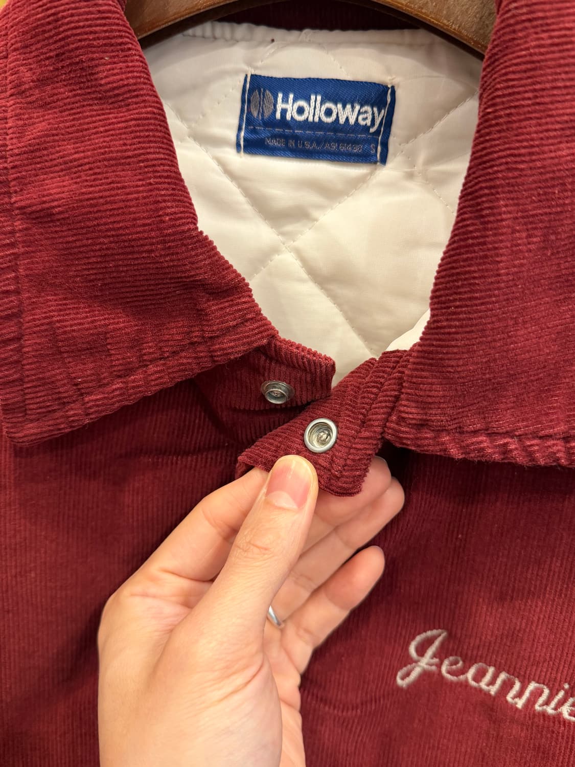 90s Holloway 할로웨이 코듀로이 바시티 자켓 (made USA) 상품이미지4