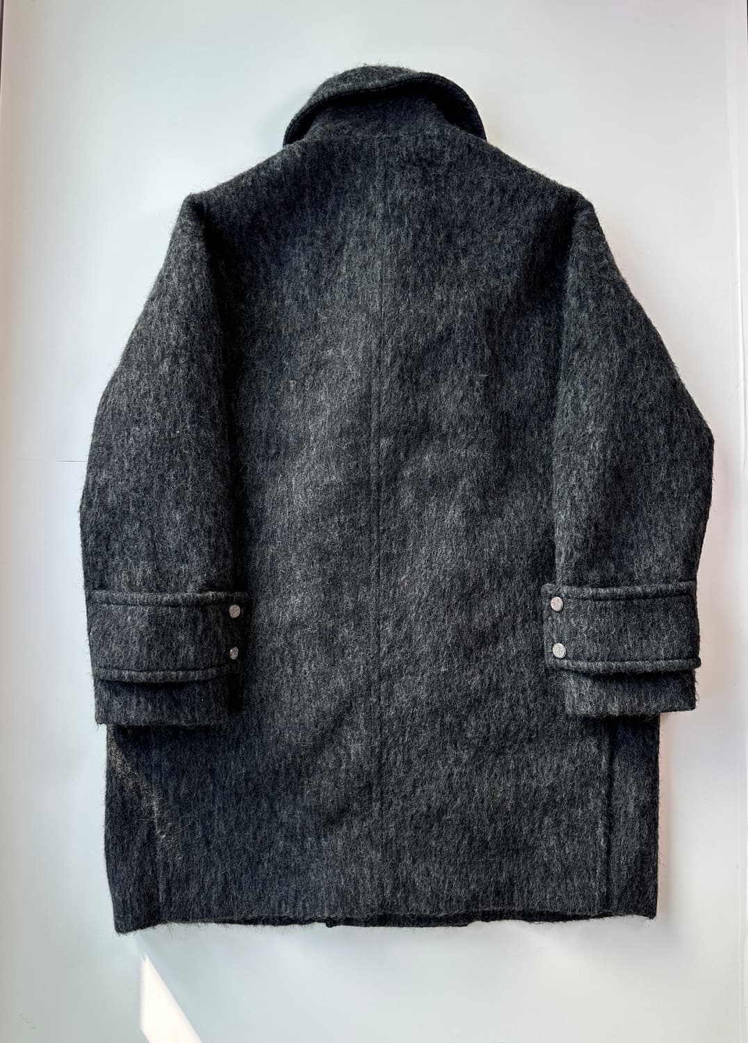 메종미네드 오바사이즈 하프 더블 코트 차콜 상품이미지3