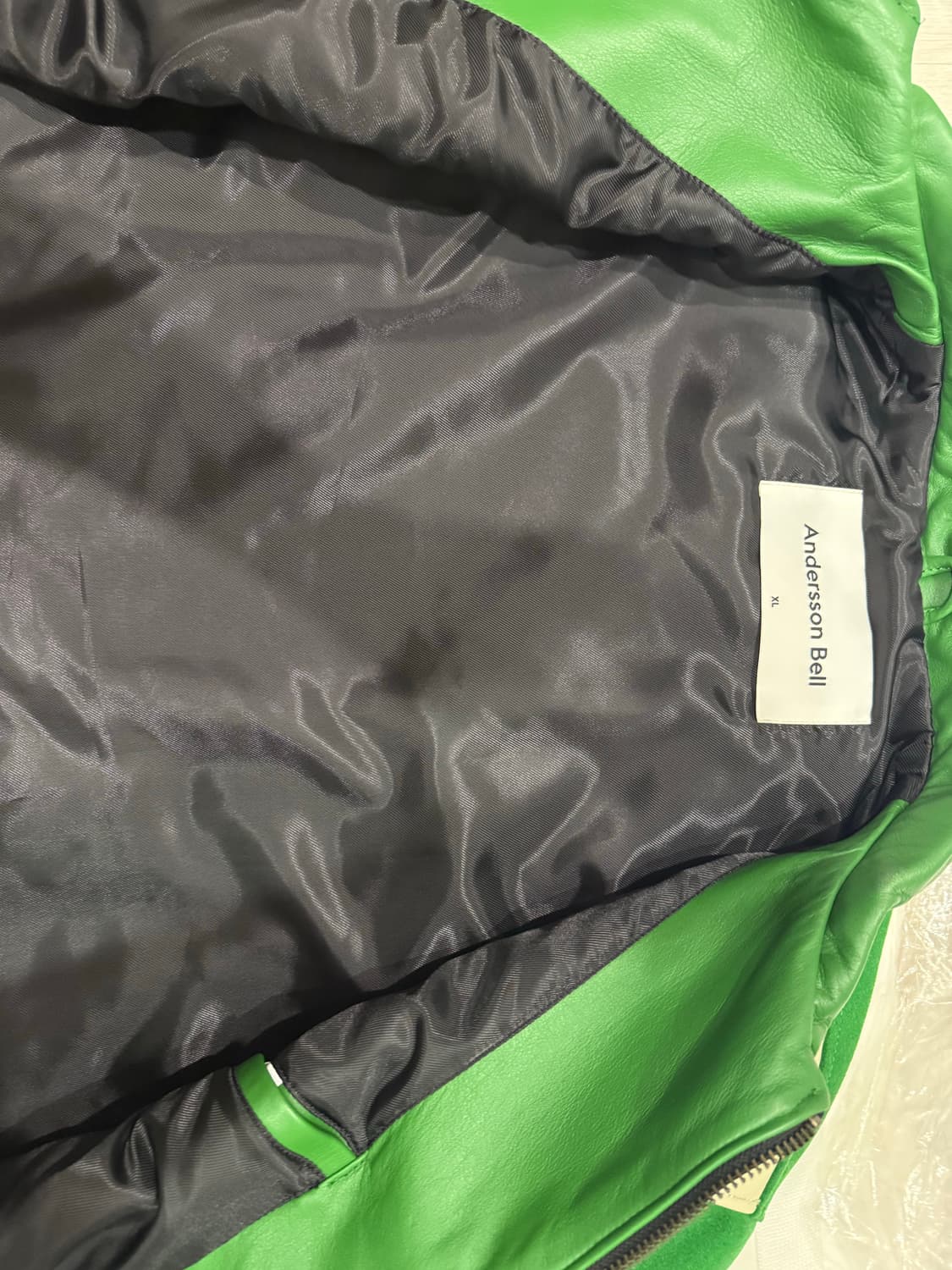 앤더슨벨 모터사이클 레더 바시티 자켓 XL 상품이미지8