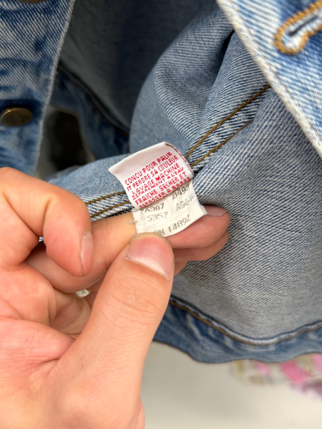 90s nylon collar trucker jacket  상품이미지6