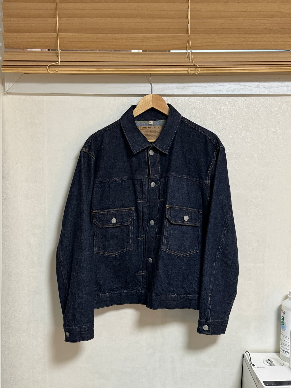 데밀 LOT.062 파이오니어 자켓 인디고 원워시 셀비지 상품이미지1