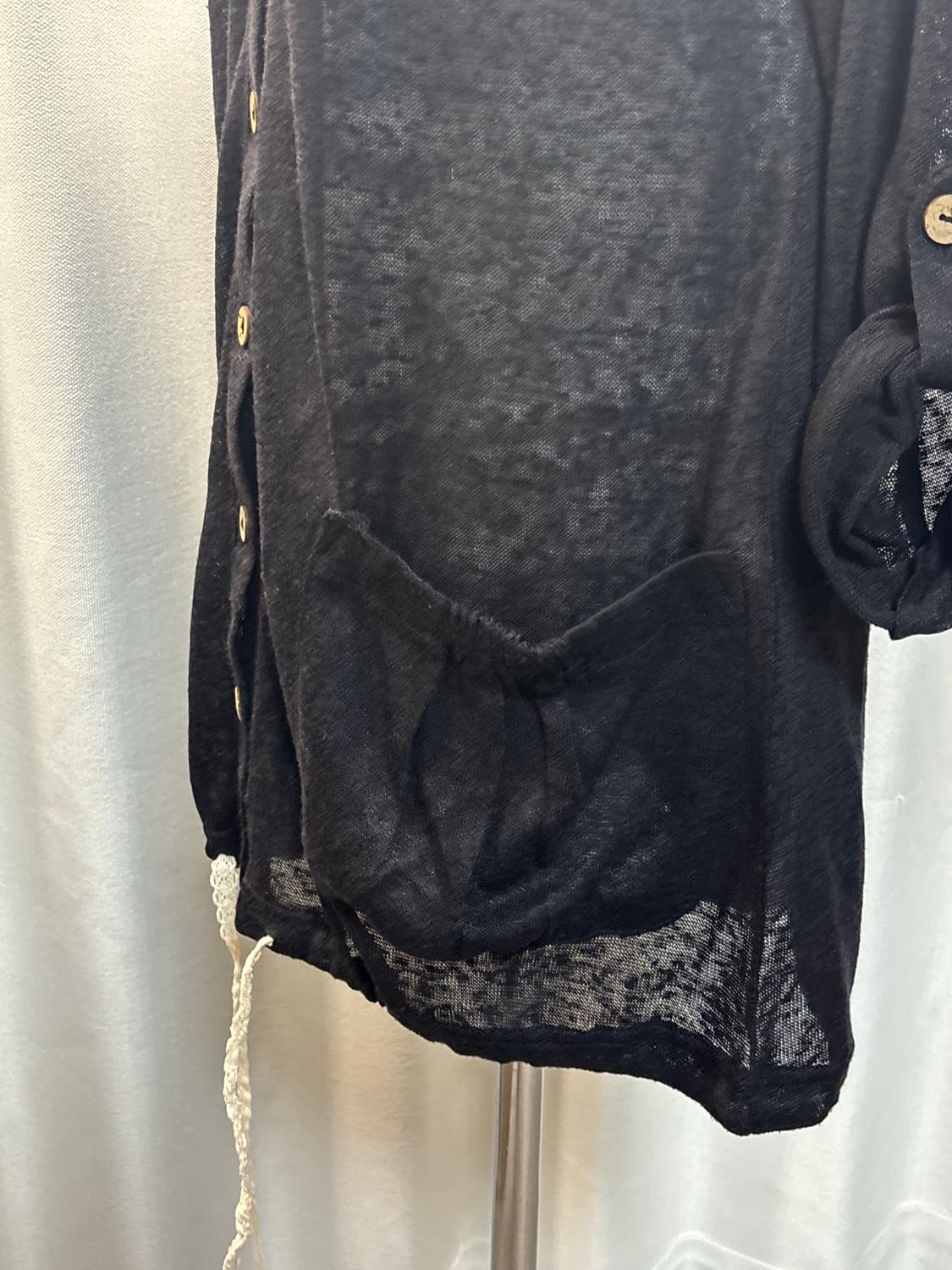 모리걸st 시스루 후드 가디건 상품이미지2