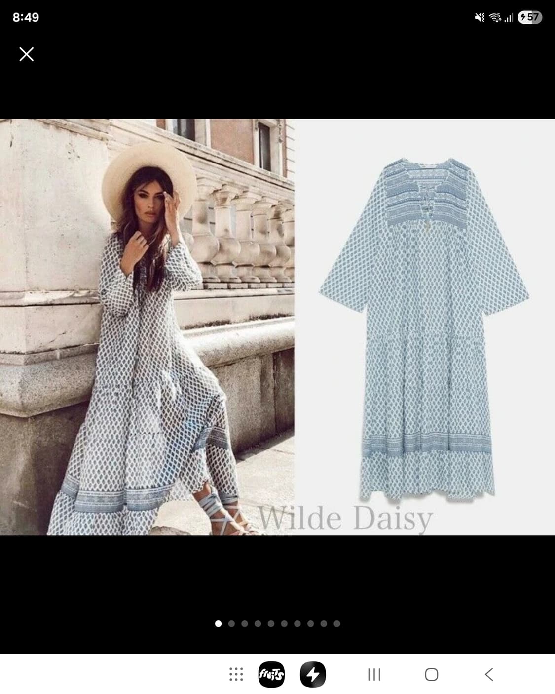 자라 에스닉 아사면  롱 원피스 상품이미지1