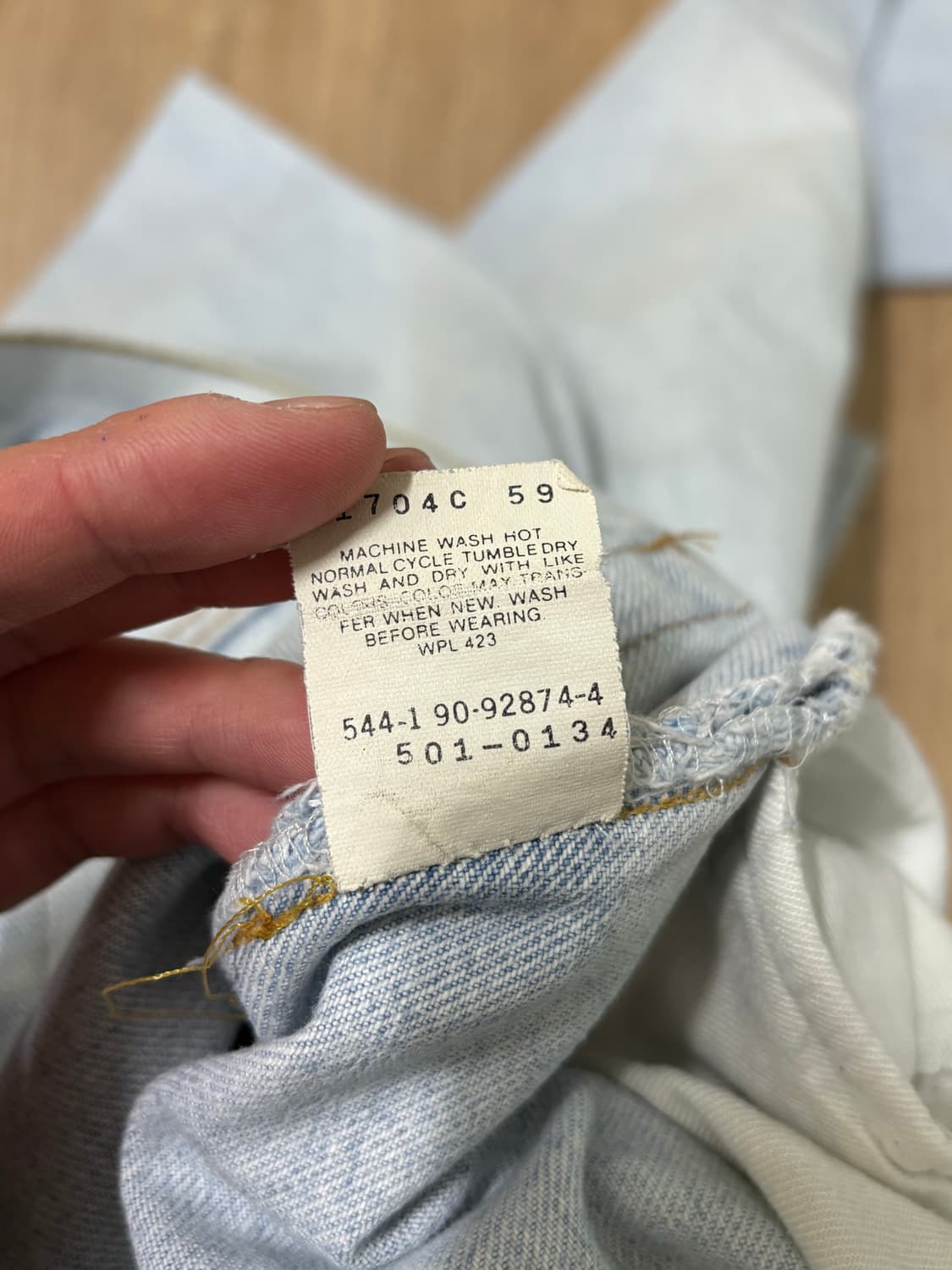 90s Levi’s usa 501 아이스블루 상품이미지7