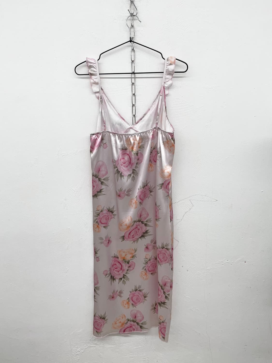 핑크 로즈 새틴 슬립 상품이미지6