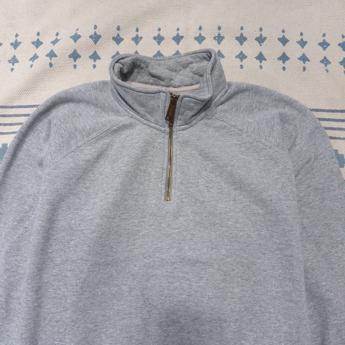 칼하트 그레이 모크넥 반집업 릴렉시드 아노락 기모 긴팔 티셔츠 롱슬리브 상품이미지4