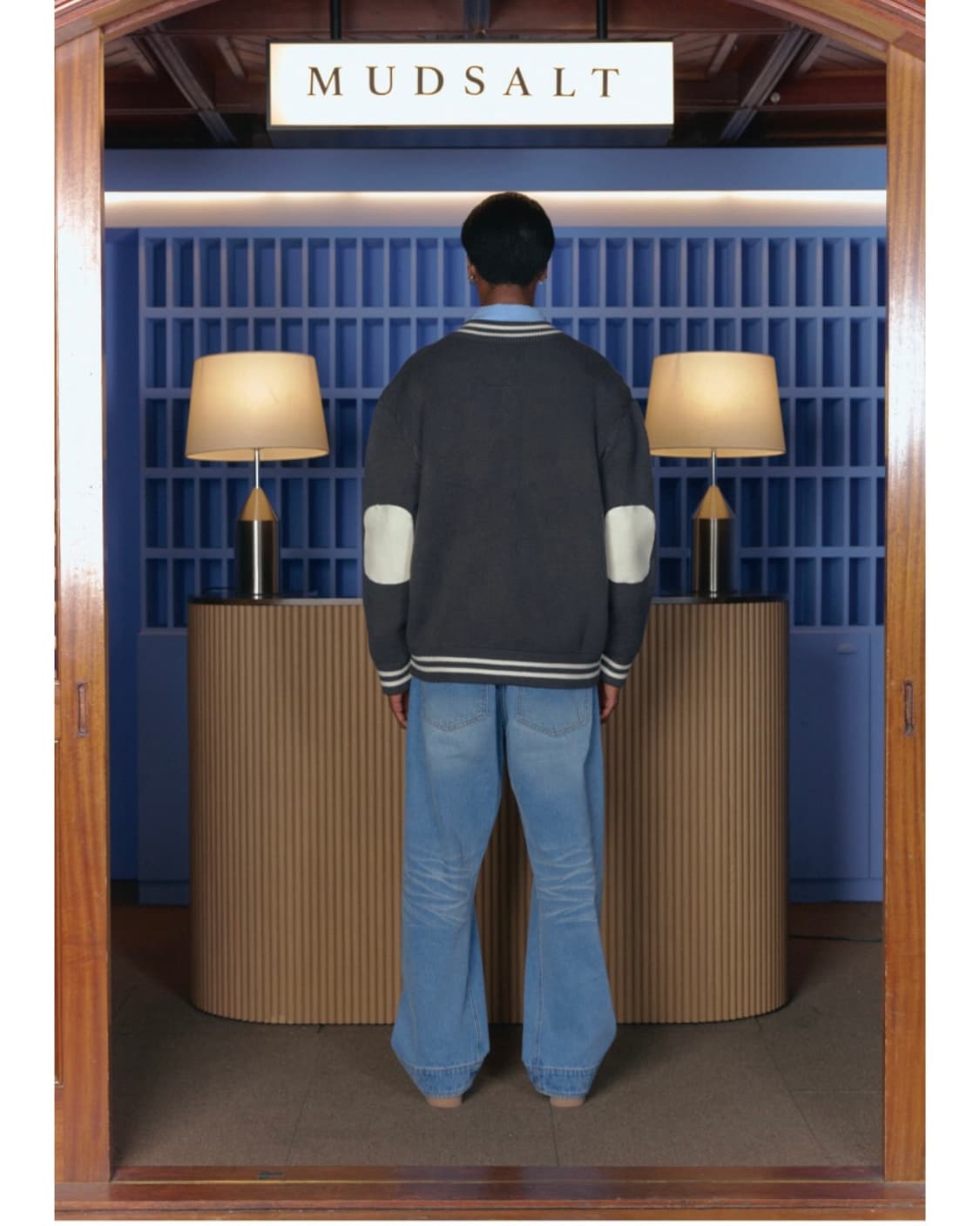 머드솔트 모달 바시티 니트 가디건 차콜 3 상품이미지7