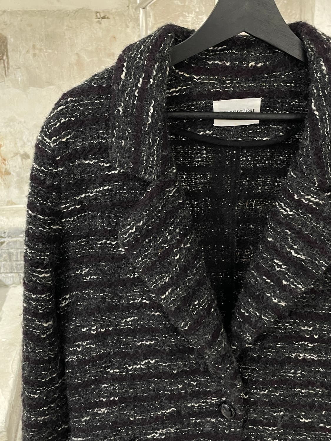 이자벨 마랑 에뚜왈 차콜 스트라이프 체스넛 버튼 알파카 울 자켓 상품이미지2