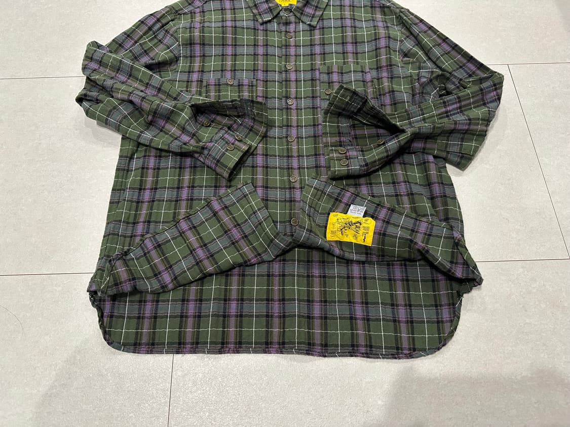 [L] 더레스큐 플란넬 테디 셔츠 올리브 믹스 상품이미지5