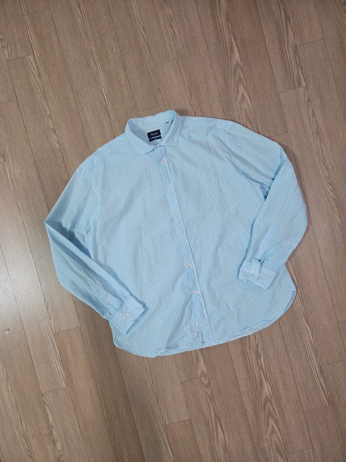 Faconnable 파쏘나블 블루 스트라이프 셔츠 상품이미지3