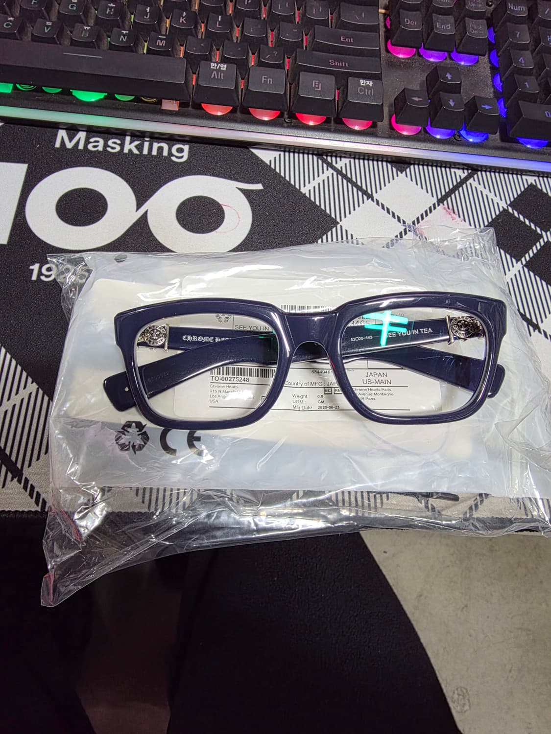 크롬하츠 안경 씨유인티 SEE YOU IN TEA안경 피콕블루 판매합니다 상품이미지2