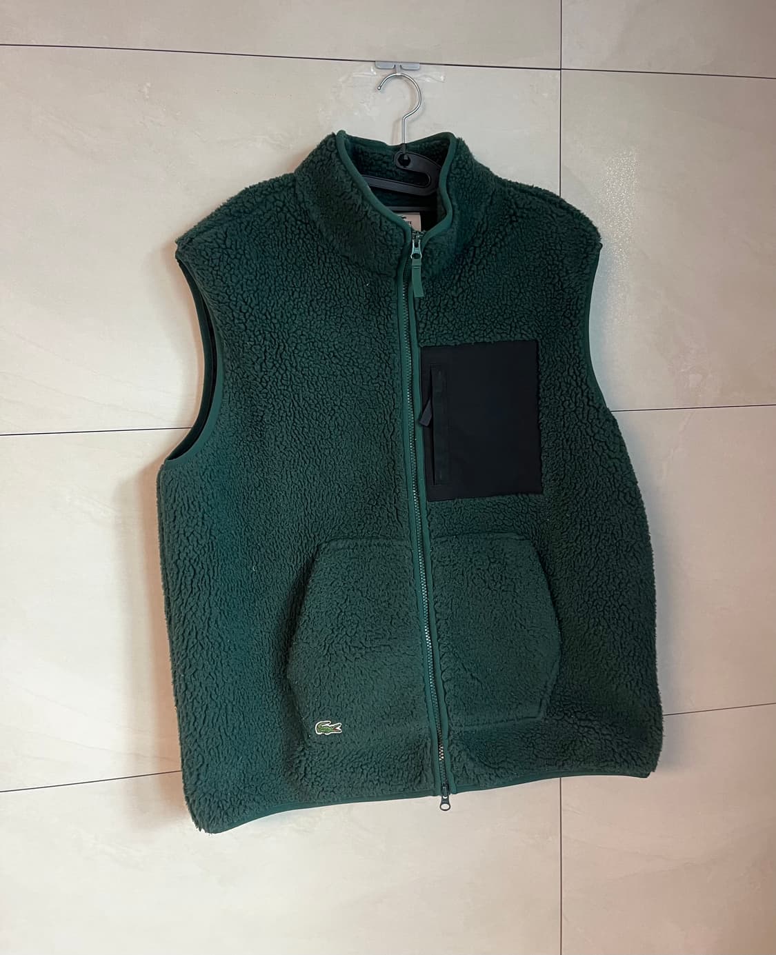 라코스테 플리스 베스트 뽀글이 조끼 그린 (L) 상품이미지2