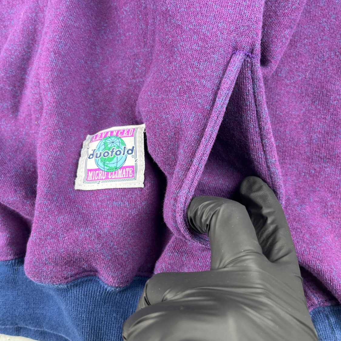빈티지 듀오폴드 퍼플 네이비 후드 상품이미지4