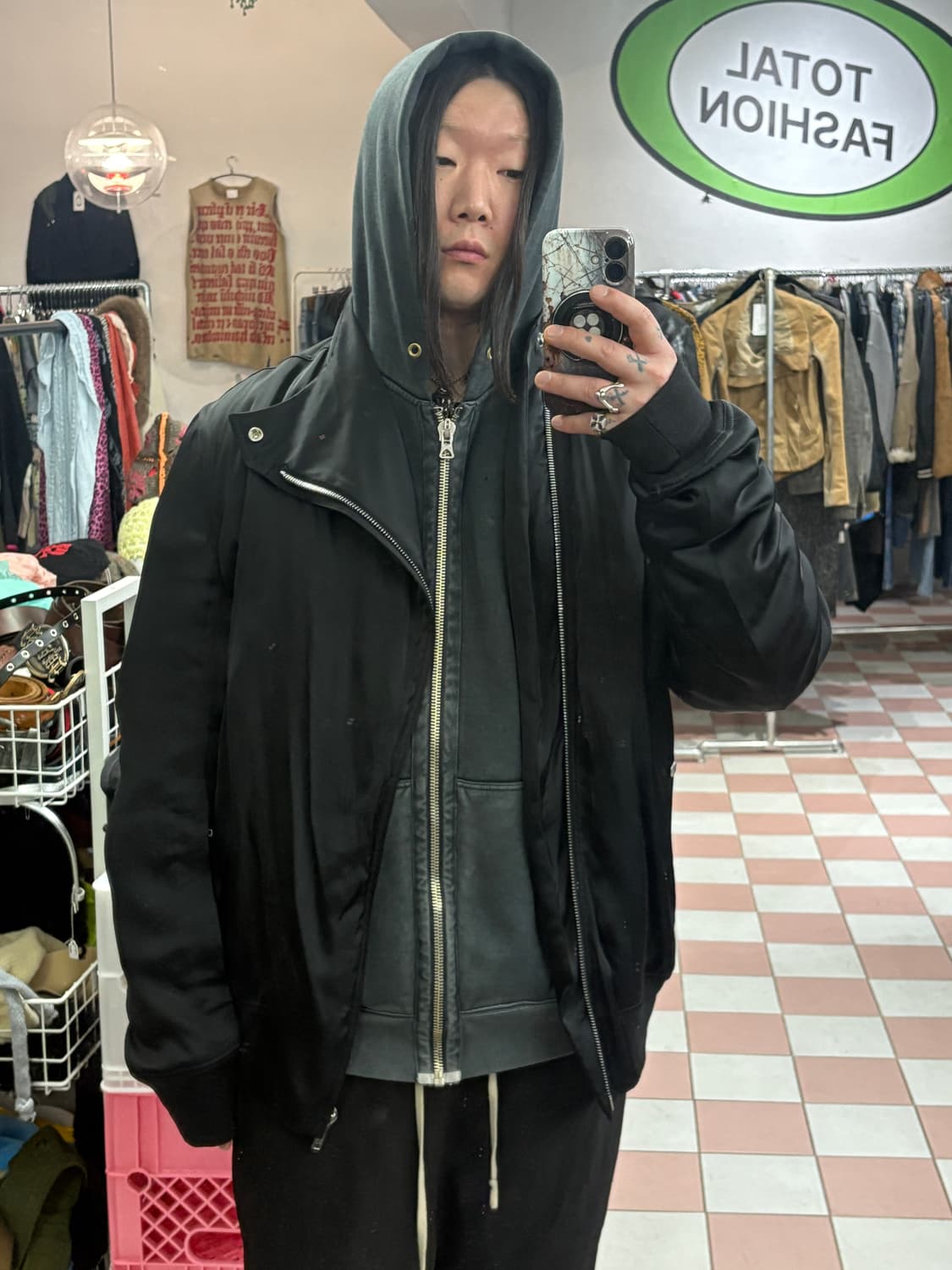 TTF✳️2025s/s 릭오웬스 세틴 봄버 상품이미지1