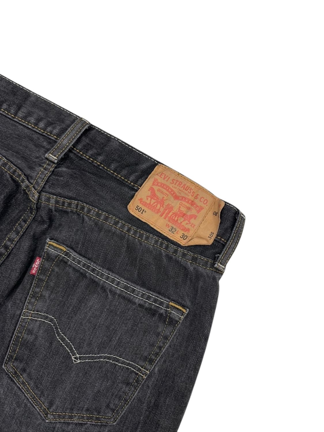 리바이스 501 흑청 데님팬츠 (32) 상품이미지7
