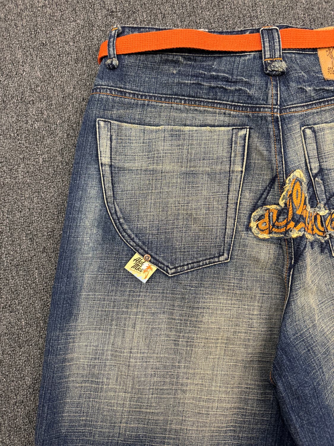 36)Akademiks 빈티지 패치 자수 버뮤다 데님팬츠 상품이미지10