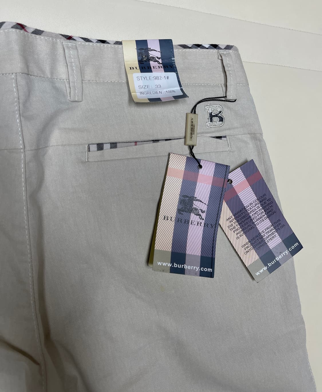 버버리 (새제품) 브릿 남성 치노 팬츠 베이지 상품이미지3