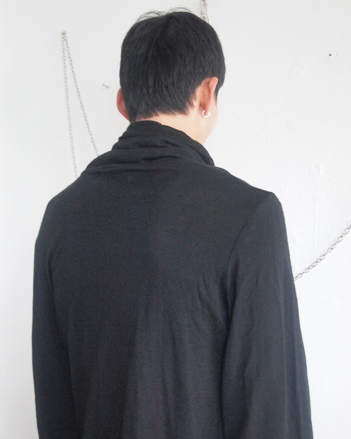 kujaku by 니시자카 타쿠마 asymmetric 하이넥 울 롱슬리브 상품이미지3