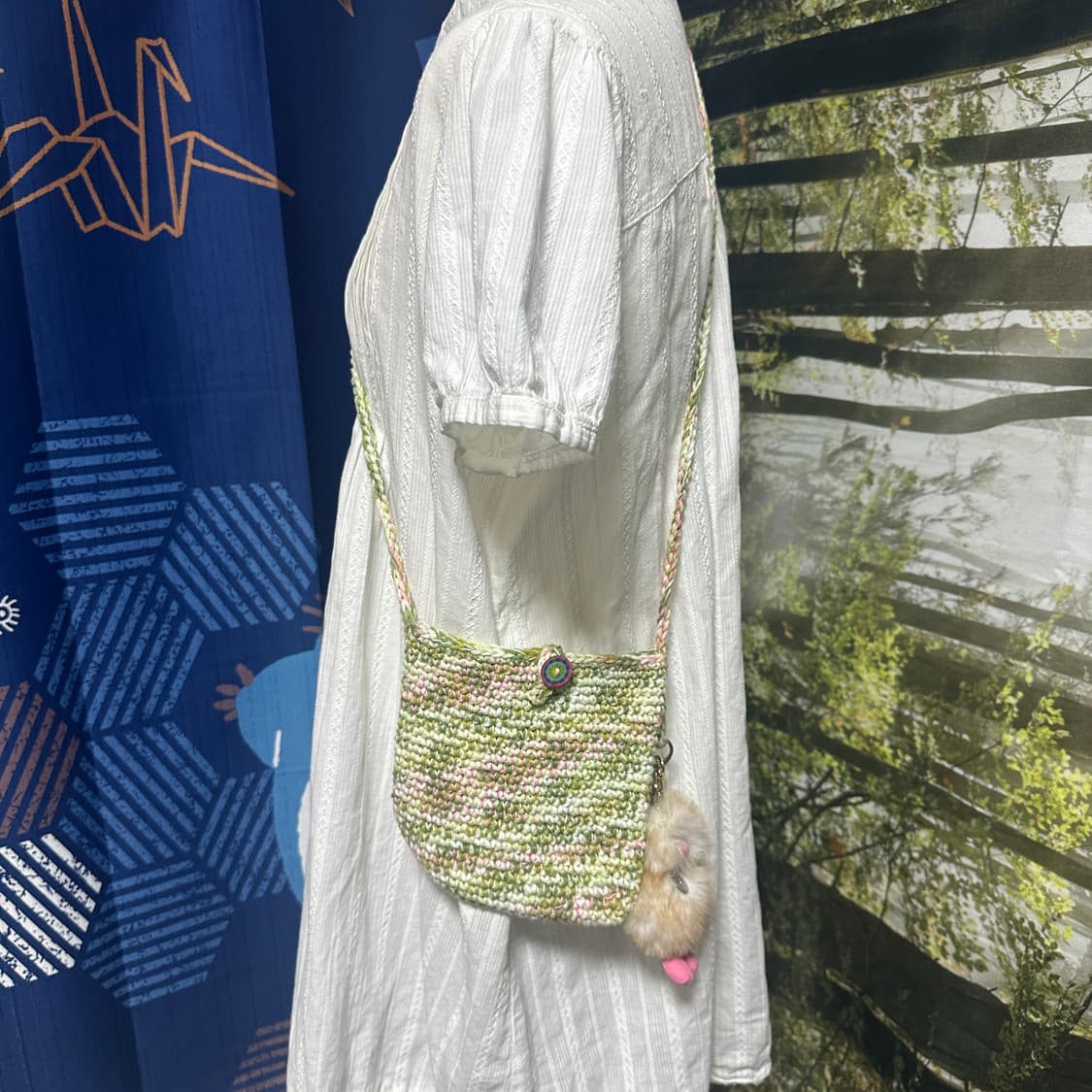 빈티지 히피 뜨개 모리걸 크로스백 상품이미지6