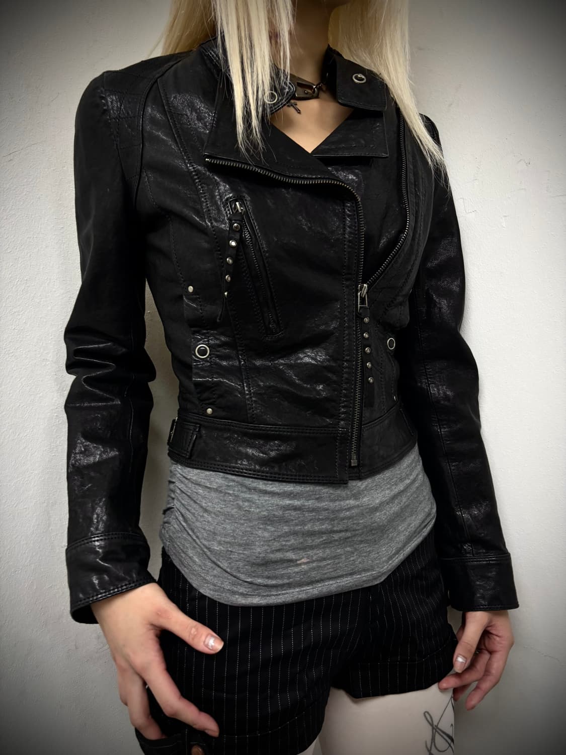 “Vintage” Chic Mood Side Zipper Leather  상품이미지3