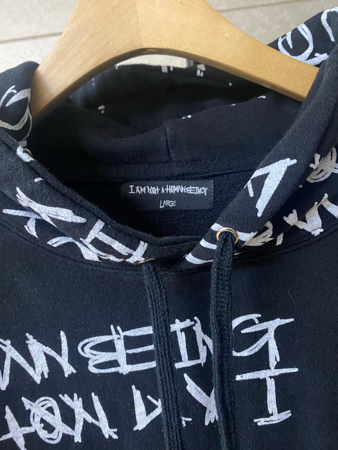 I AM NOT A HUMAN BEING 후드 티셔츠 라지 상품이미지2