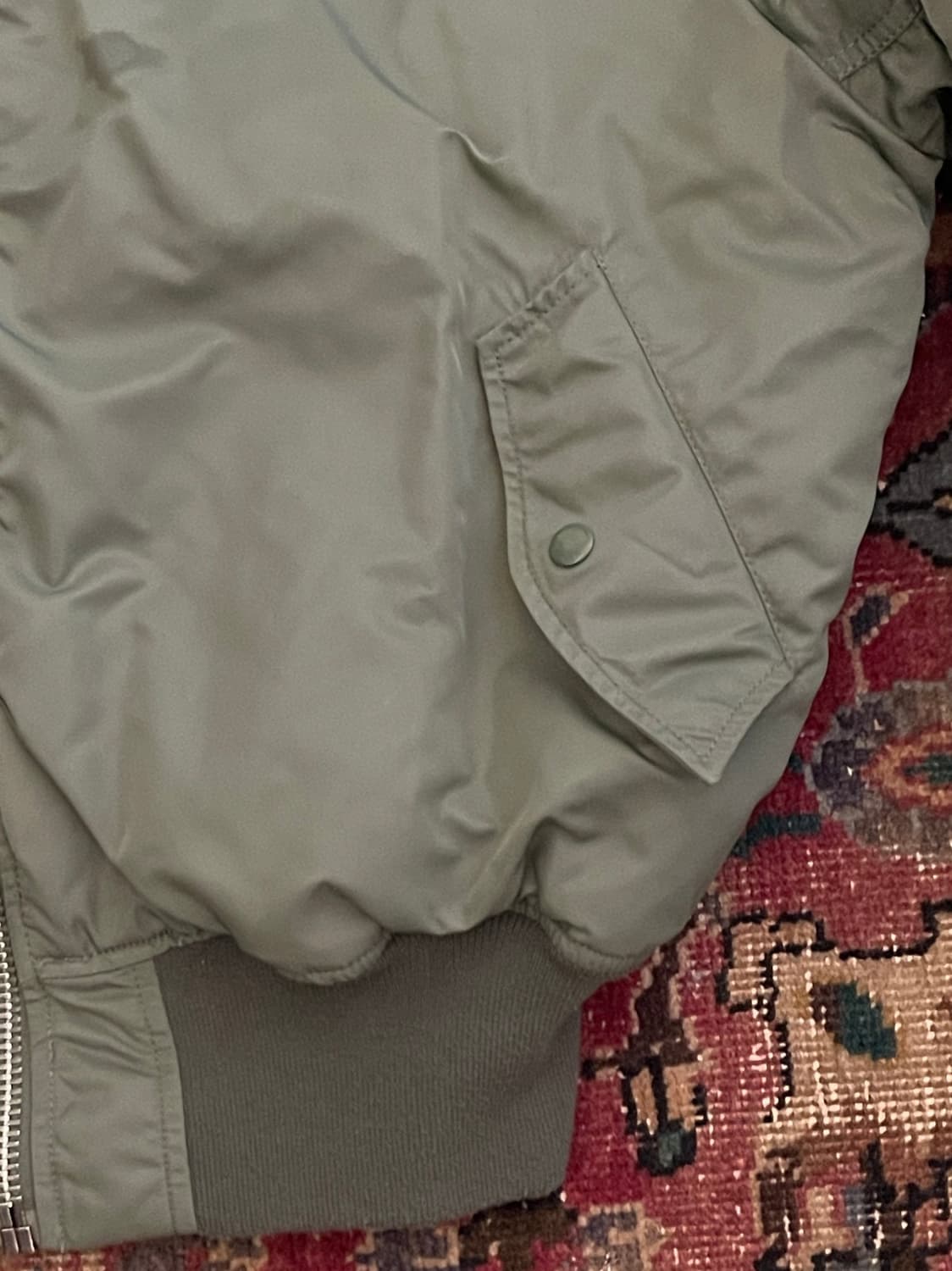 80s 미공군 납품용 알파인더스트리 MA-1 플라이트자켓 세이지 상품이미지4