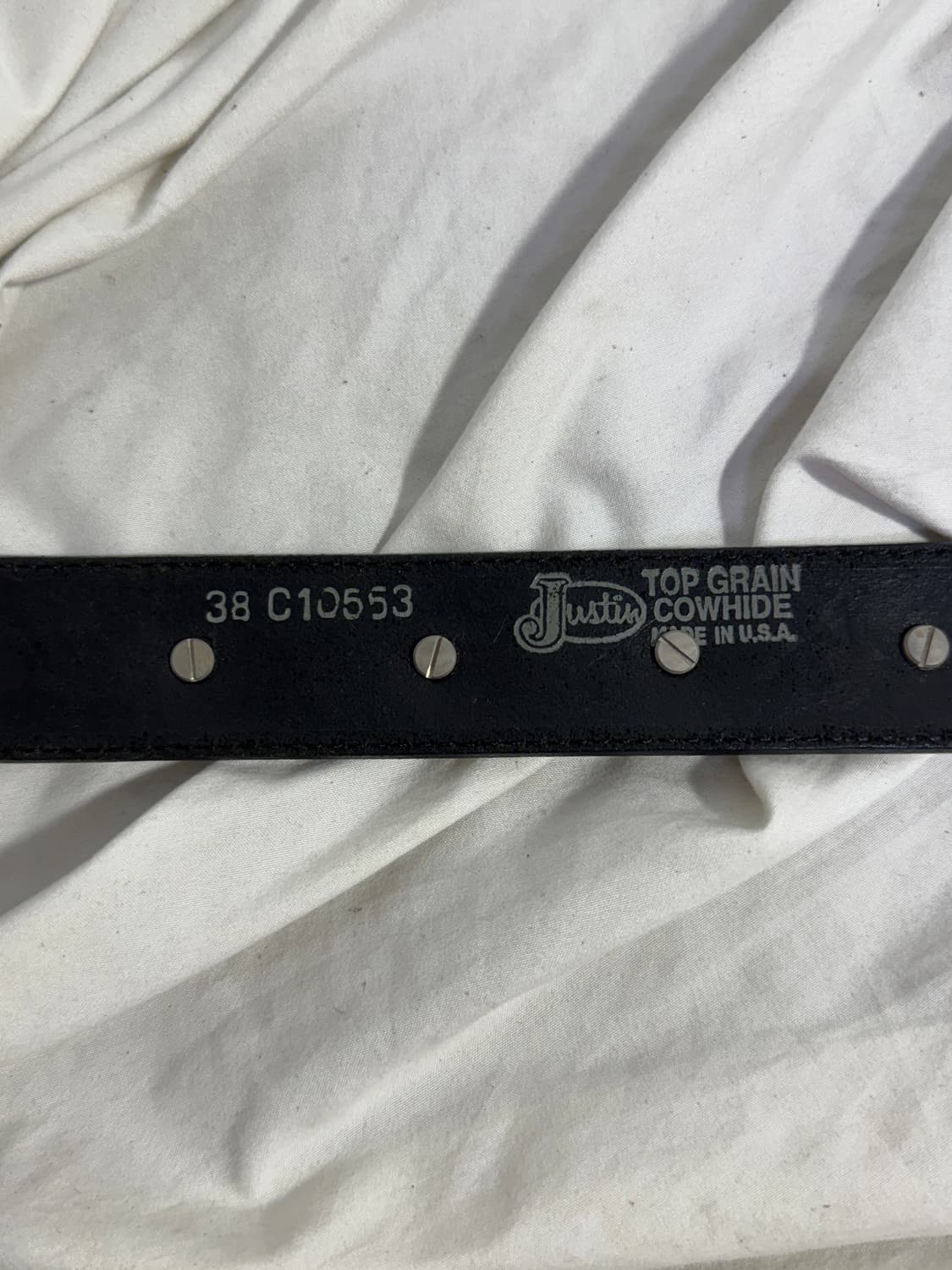 90s usa Justin 카우 하이드 하프 달러 웨스턴 벨트 상품이미지7