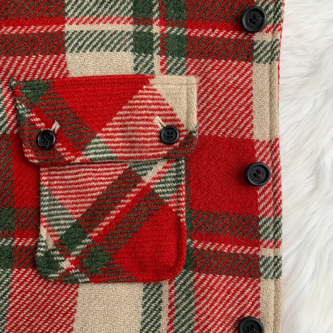 일본 빈티지 MEN'S JAC 포켓 체크 셔츠 자켓 1681 상품이미지5