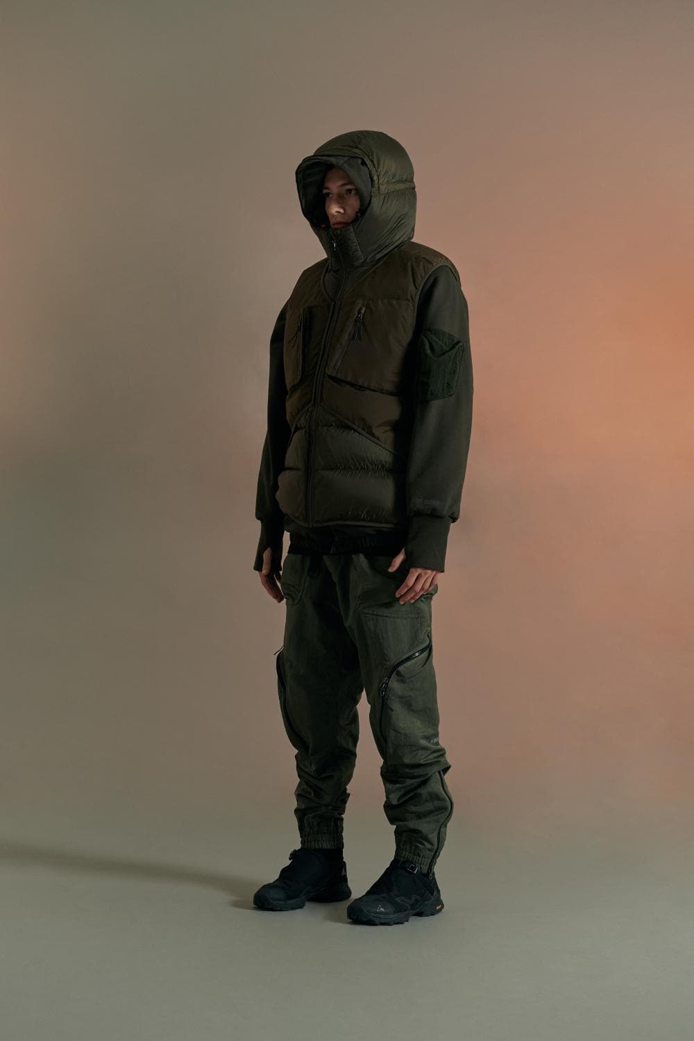 [XL] 밥캣 하드쉘 패딩 조끼 카키 새상품 상품이미지5