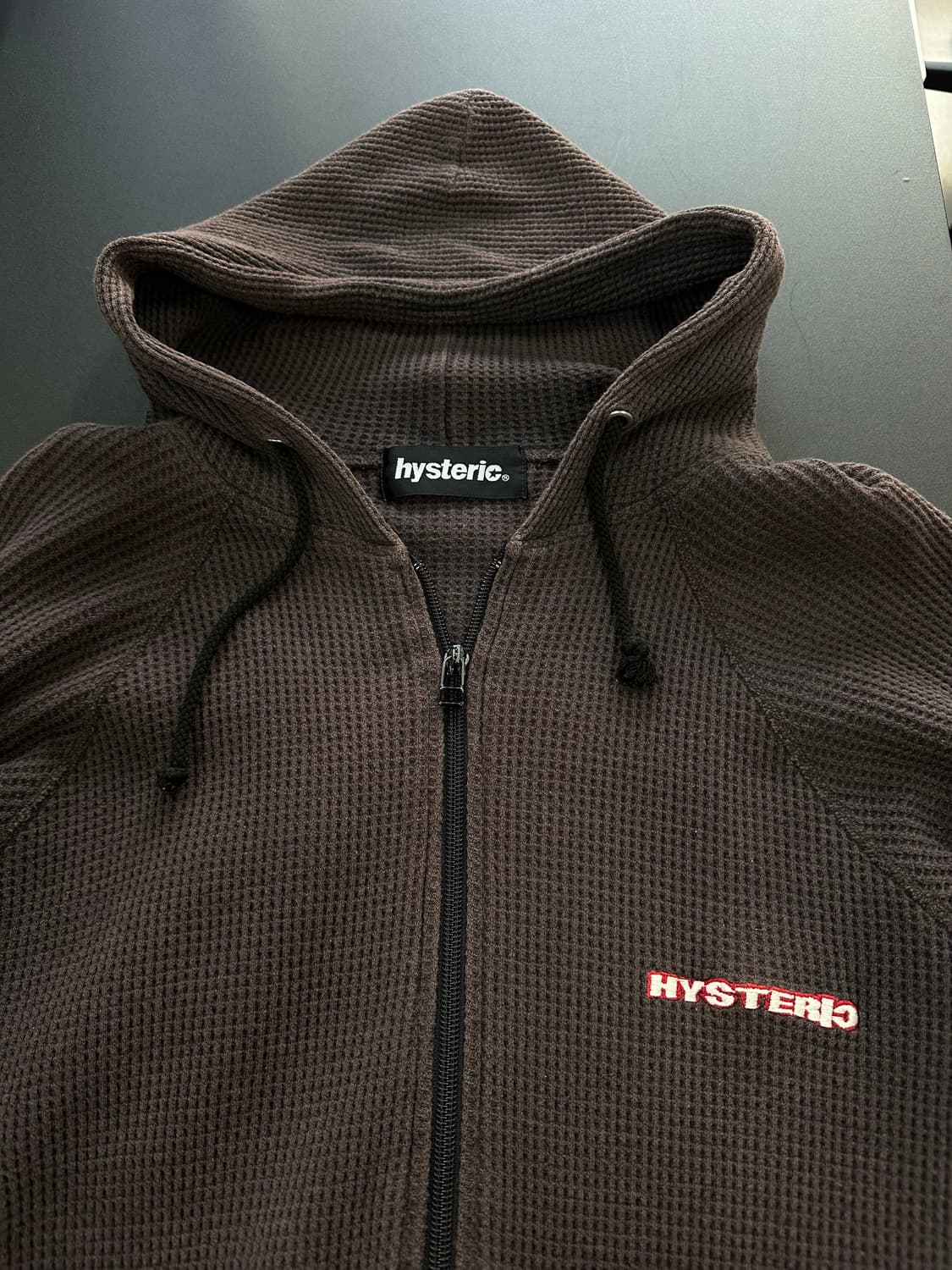 히스테릭글래머90s 그런지워시드 와플 루즈 후드집업 상품이미지9