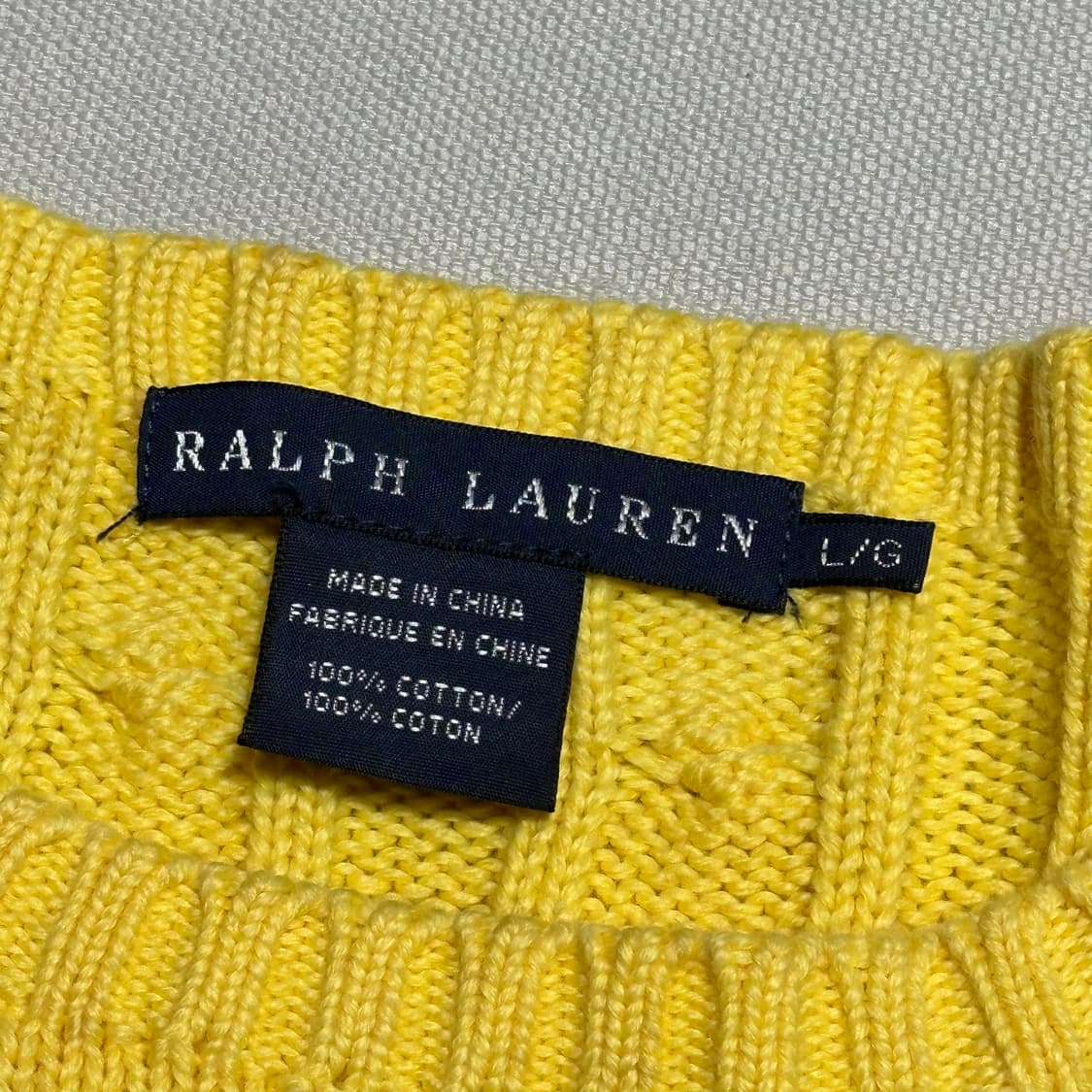 L 폴로랄프로렌 여성용 코튼 라운드넥 케이블 니트 상품이미지4