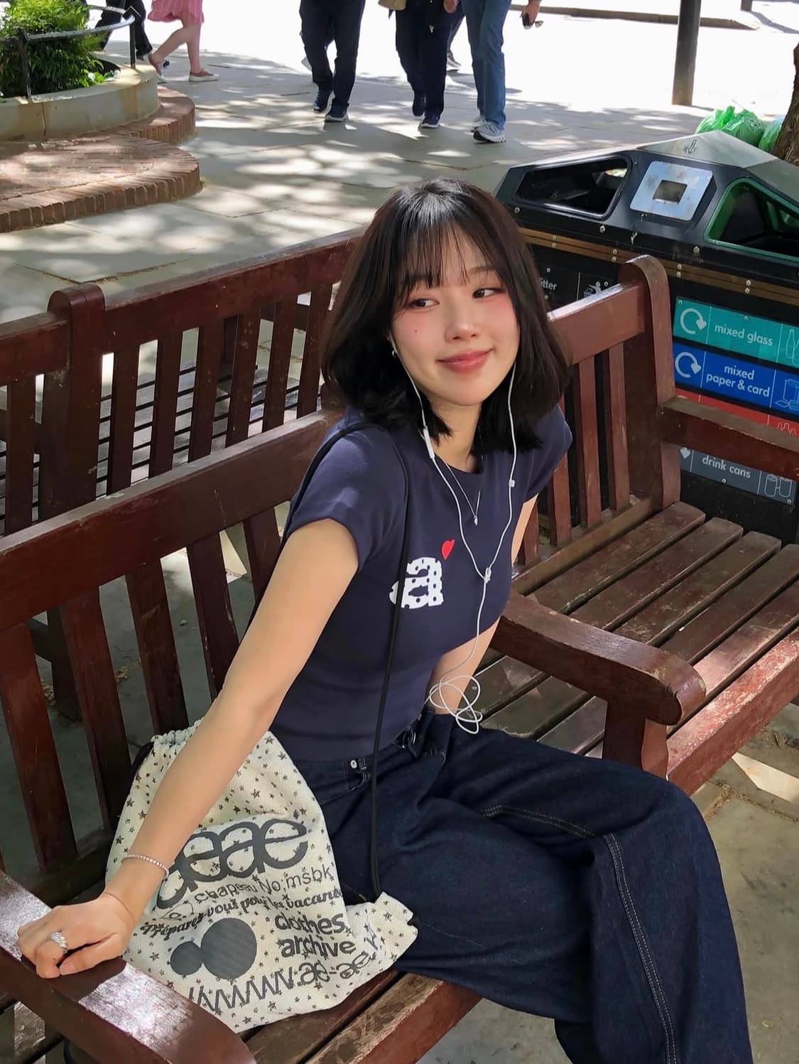 aeae 반팔 티셔츠 네이비 상품이미지1