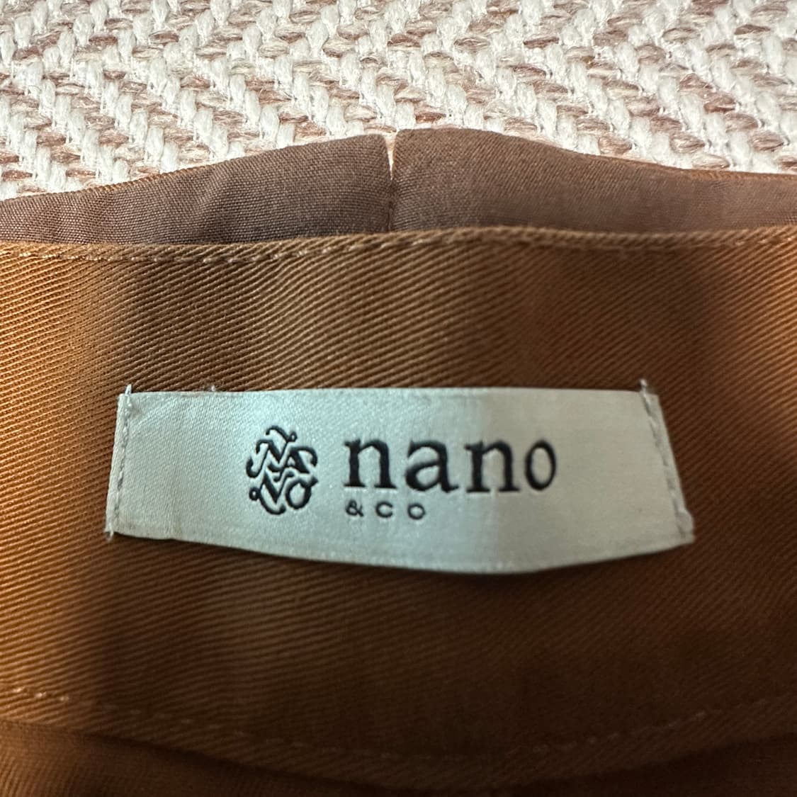 NANO UNIVERSE work skirt brown 상품이미지3