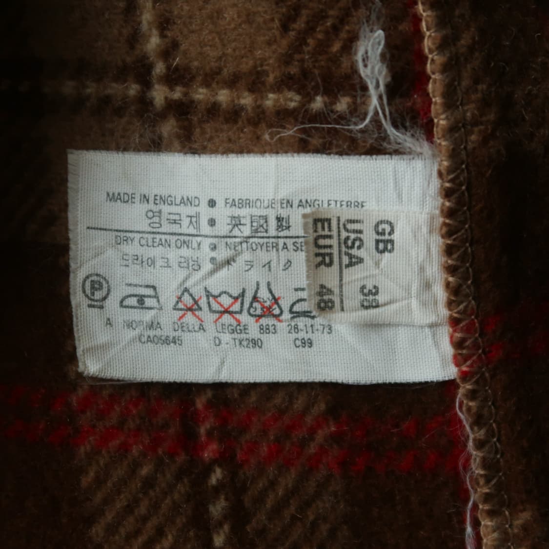 [Made in England] 빈티지 오리지날 울 더플 코트 상품이미지7